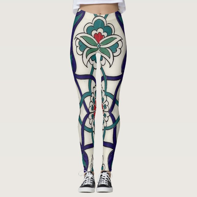 Leggings Motif floral en céramique turque (Devant)