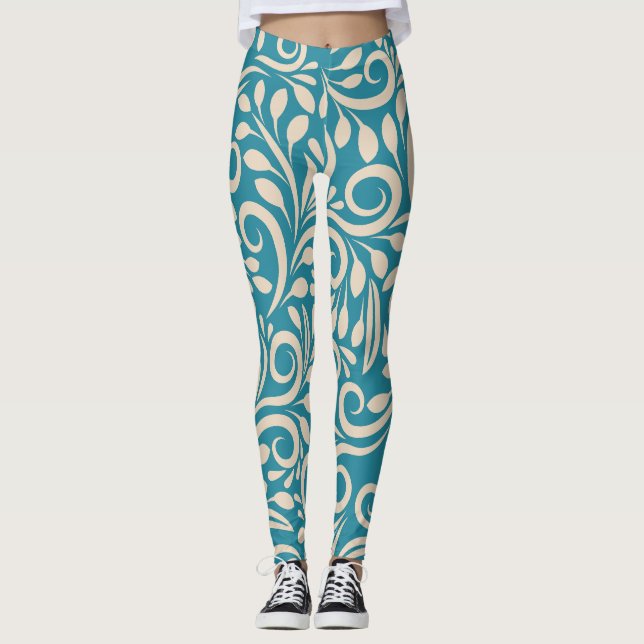 Leggings Motif floral incolore (Devant)