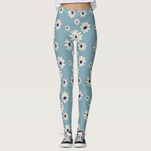 Leggings Motif floral minimaliste Daisy (6)