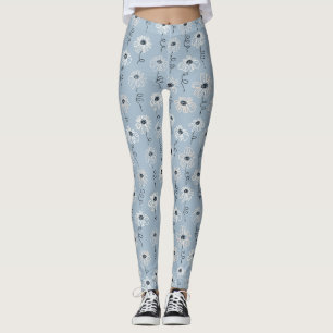Leggings Motif floral minimaliste Daisy (7)