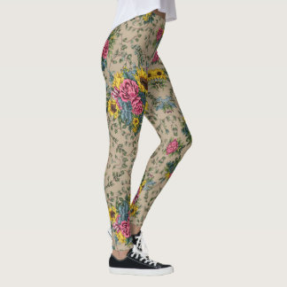 Leggings Motif floral multicolore chic