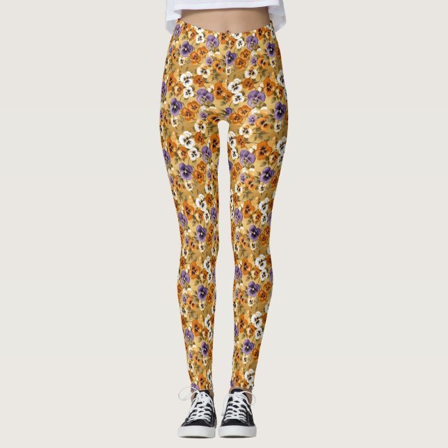 Leggings Motif floral Pansy (Devant)