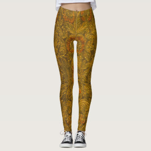 Leggings Motif floral vintage avec basculement
