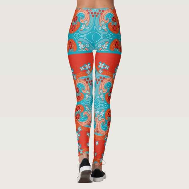 Leggings motif floraux (Dos)