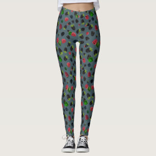 Leggings Motif framboise