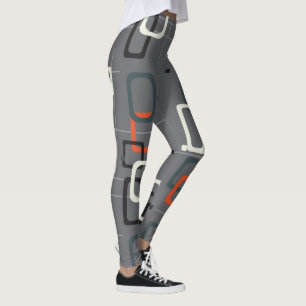 Leggings Motif géométrique du milieu du siècle