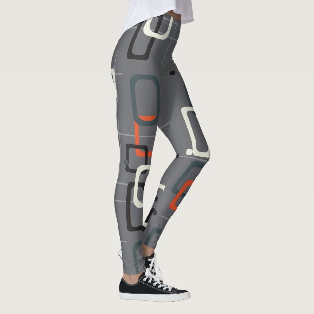 Leggings Motif géométrique du milieu du siècle (Droite)