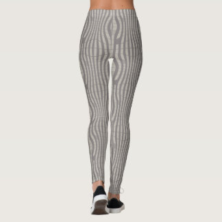 Leggings motif géométrique gris