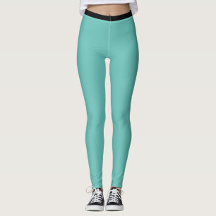Leggings Motif géométrique hexagonal turquoise noir et sarc