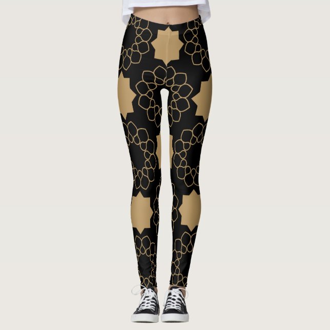 Leggings Motif géométrique islamique Design turc (Devant)