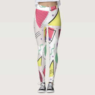 Leggings Motif géométrique minimaliste Pastel