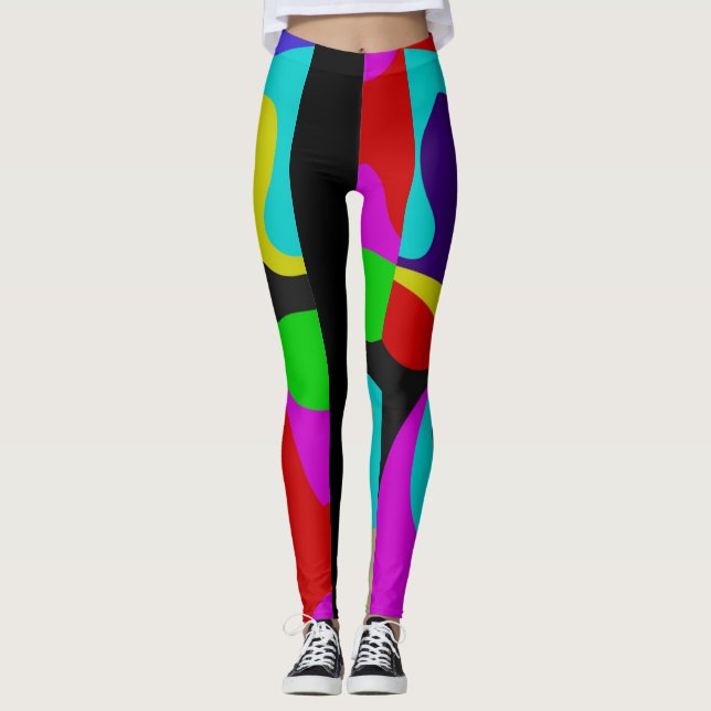 Leggings Motif géométrique moderne Abstrait (Devant)