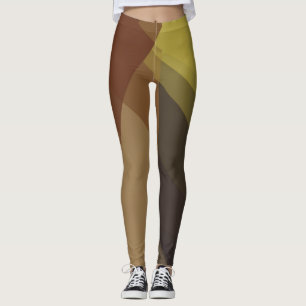 Leggings Motif géométrique moderne bronzage Brown