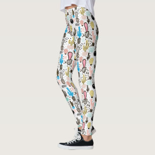 Leggings Motif géométrique moderne Cactus