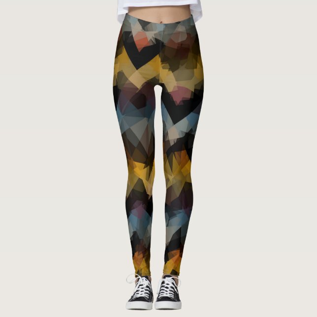 Leggings Motif géométrique moderne coloré #20 (Devant)