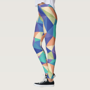 Leggings Motif géométrique moderne et coloré