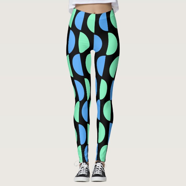 Leggings Motif géométrique moyen élégant (Devant)