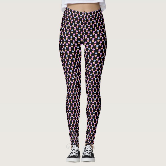 Leggings Motif géométrique multicolore moderne (Devant)