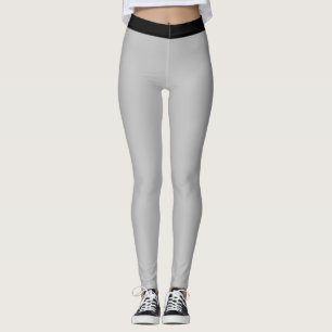 Leggings Motif géométrique noir et argent élégant