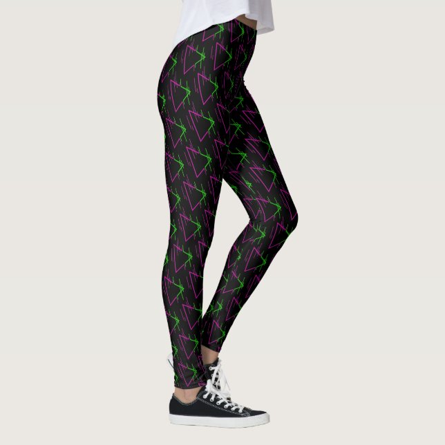 Leggings Motif géométrique Retro Neon (Droite)