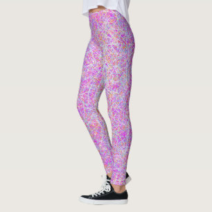 Leggings Motif géométrique rose Abstrait