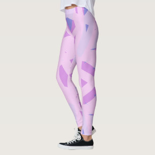 Leggings Motif géométrique rose violet Valentine's Day Cade