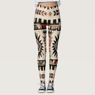 Leggings Motif géométrique Tribal Aztec