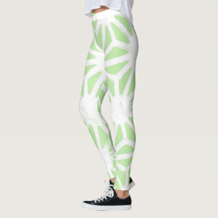 Leggings Motif géométrique vert pomme