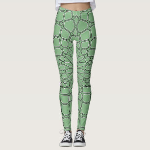 Leggings Motif géométrique vert "Ratti_Creative_Arts"