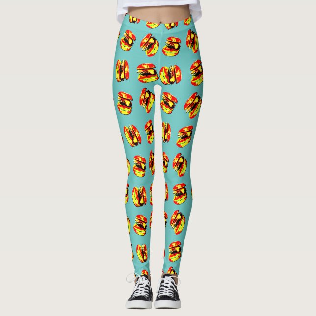 Leggings Motif Hamburger (Devant)