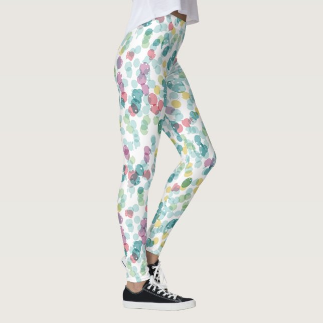 Leggings Motif heureux génial de à petits pois d'été (Droite)