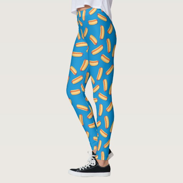 Leggings Motif Hotdogs de restauration rapide (Gauche)