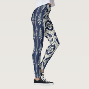 Leggings Motif Ikat Floral Paisley