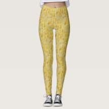 Motif Impressionniste Abstrait Jaune Pastel