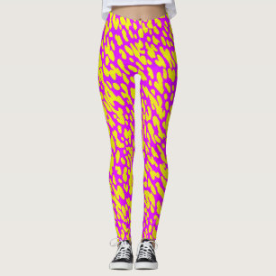 Leggings Motif imprimé animal rose et jaune moderne cool 