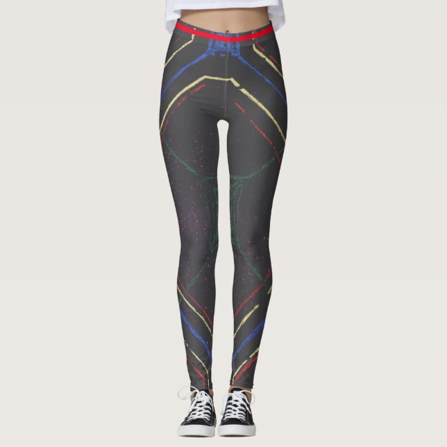 Leggings Motif JAPONAIS EN BOIS IMPRIMÉ GRIS (Devant)