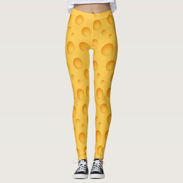 Leggings Motif jaune de fromage (Devant)