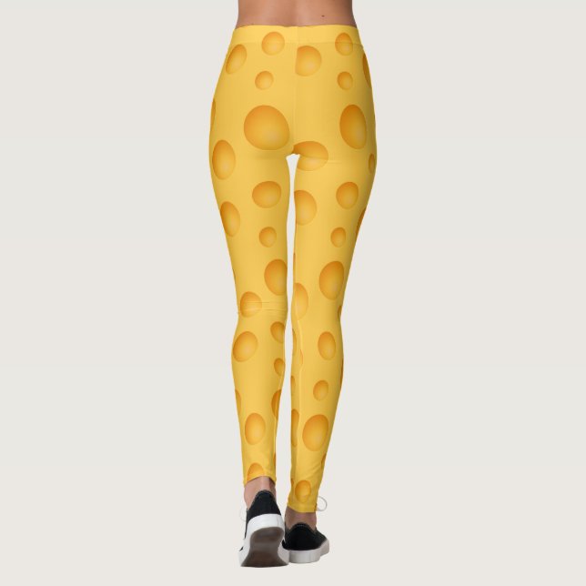 Leggings Motif jaune de fromage (Dos)