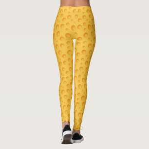 Leggings Motif jaune de fromage