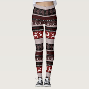 Leggings Motif juste Brown d'île