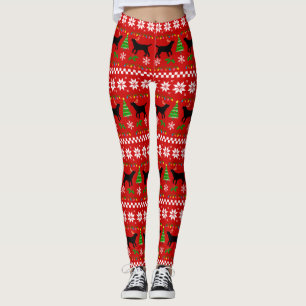 Leggings Motif laid de Noël d'andouillers noirs de Labrado