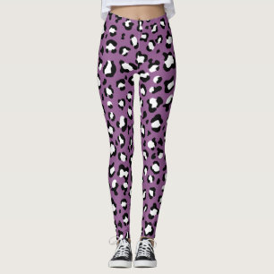 Leggings Motif léopard, Spots léopards, Leopard pourpre