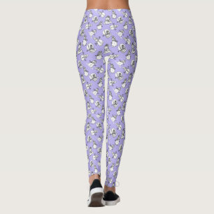 Leggings Motif Lilac Snowmen   Noël mou