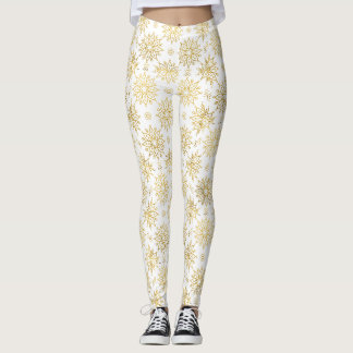 Leggings Motif Mandala Floral Or Luxueux Élégant