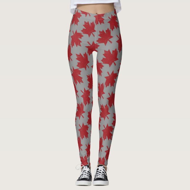 Leggings Motif Maple Leaf (Devant)