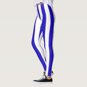 Leggings Motif marin de rayures, rayures épaisses bleues e