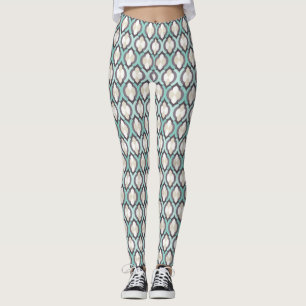 Leggings Motif marocain de turquoise