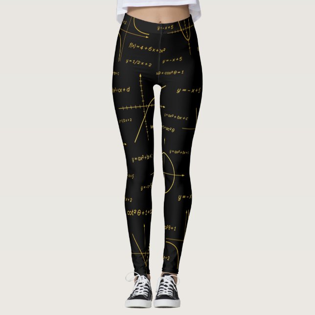 Leggings motif mathématique Abstrait (Devant)