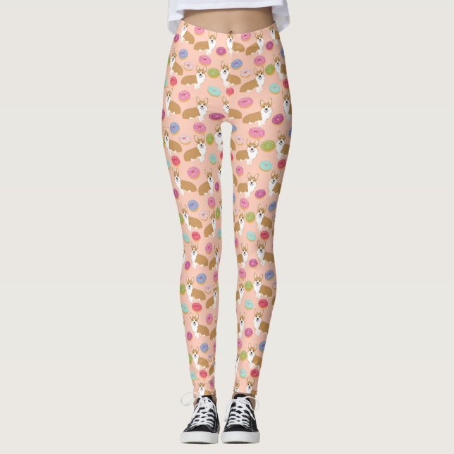 Leggings Motif mignon de corgi - guêtres (Devant)