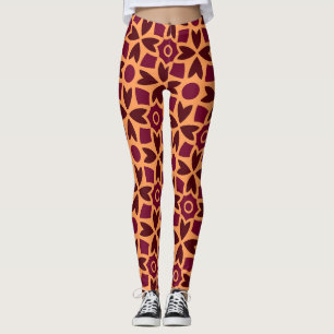 Leggings Motif minimal de chocolat à la crème Batik
